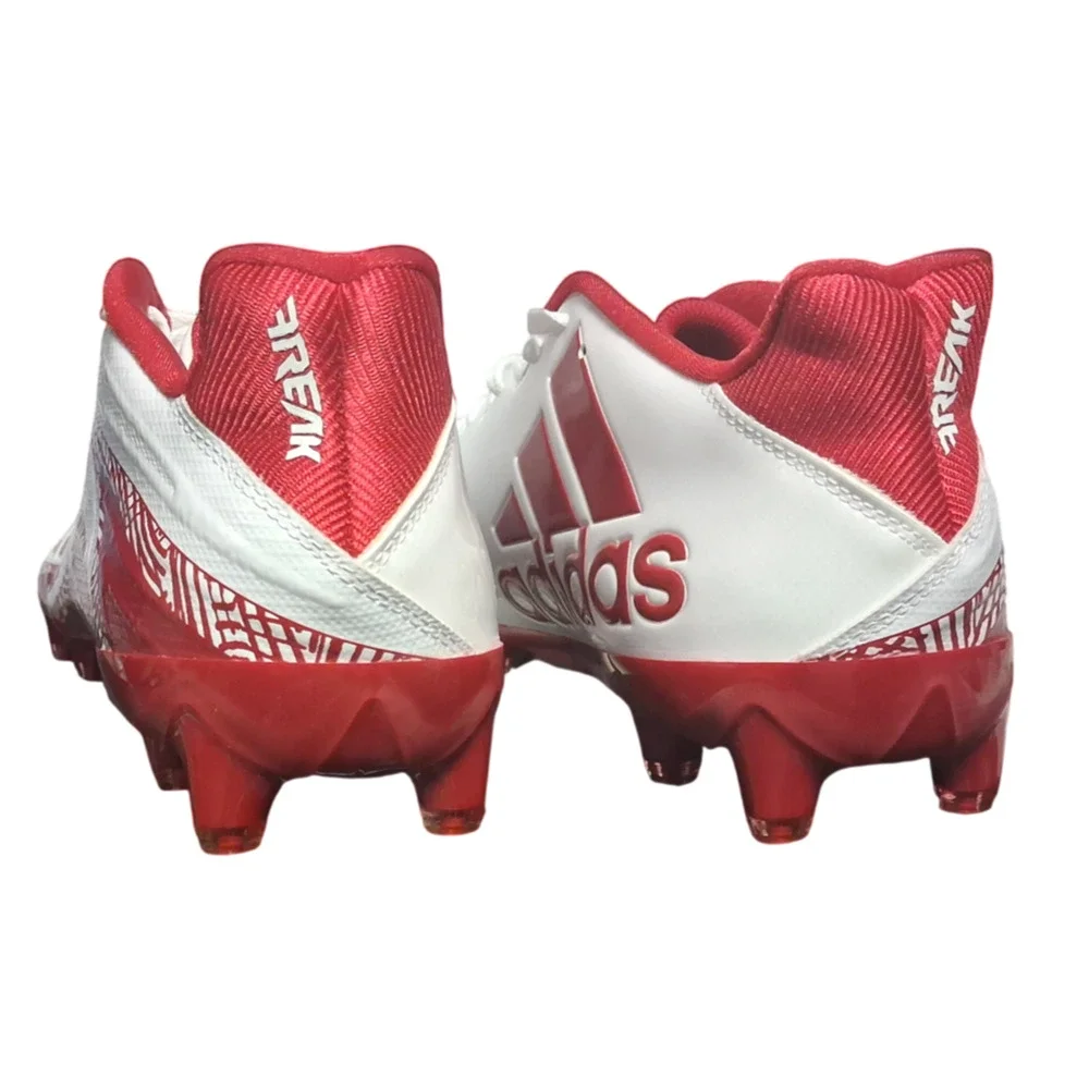 Adidas Freak X Carbon Low Football Cleats White Red Men's Size 13.5 BY3098 NIB
